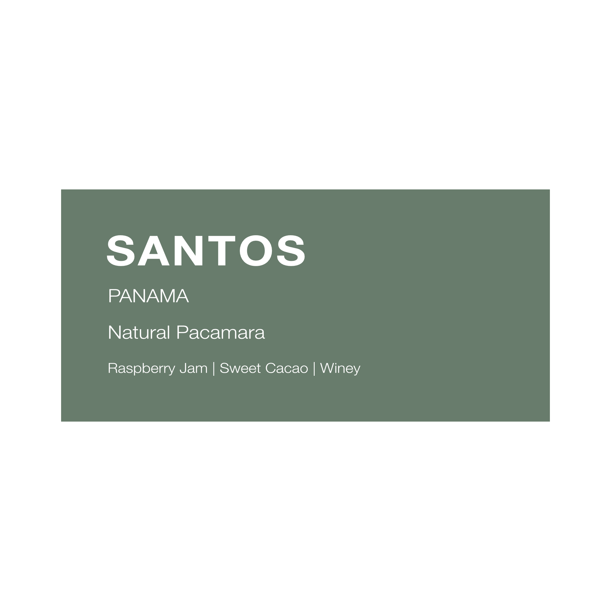Panama Santos Café Natural Pacamara - Green Beans